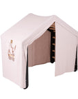 Large Black Ladder House With a Pink Cover