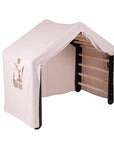 Large Black Ladder House With a Pink Cover
