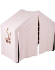 Large Black Ladder House With a Pink Cover