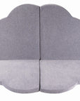 Play Mat for Kids - Cloud Shaped Light Grey Velvet