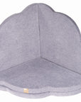 Play Mat for Kids - Cloud Shaped Light Grey Velvet
