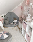 Play Mat for Kids - Cloud Shaped Light Grey Velvet