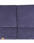 Square Blue Grey Velvet Play Mat for Kids