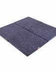 Square Blue Grey Velvet Play Mat for Kids