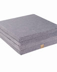 Square Light Grey Velvet Play Mat for Kids