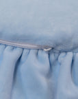 Round Play Mat With a Frill - Baby Blue Velvet