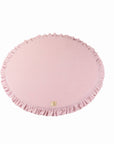 Round Play Mat With a Frill - Pink Velvet