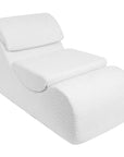 Wave Lounger White Boucle