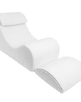 Wave Lounger White Boucle