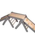 Climbing Triangle With Slide and Climbing Frame - Grey