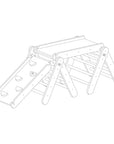 Climbing Triangle With Slide and Climbing Frame - White
