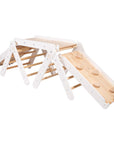 Climbing Triangle With Slide and Climbing Frame - White