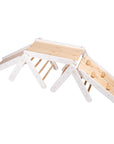 Climbing Triangle With Slide and Climbing Frame - White