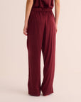 Merlot Washable Organic Stretch Silk Retro Shirt and Bottoms Set