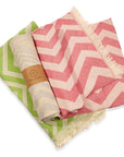 Mersin Chevron Towel / Blanket - Green-3