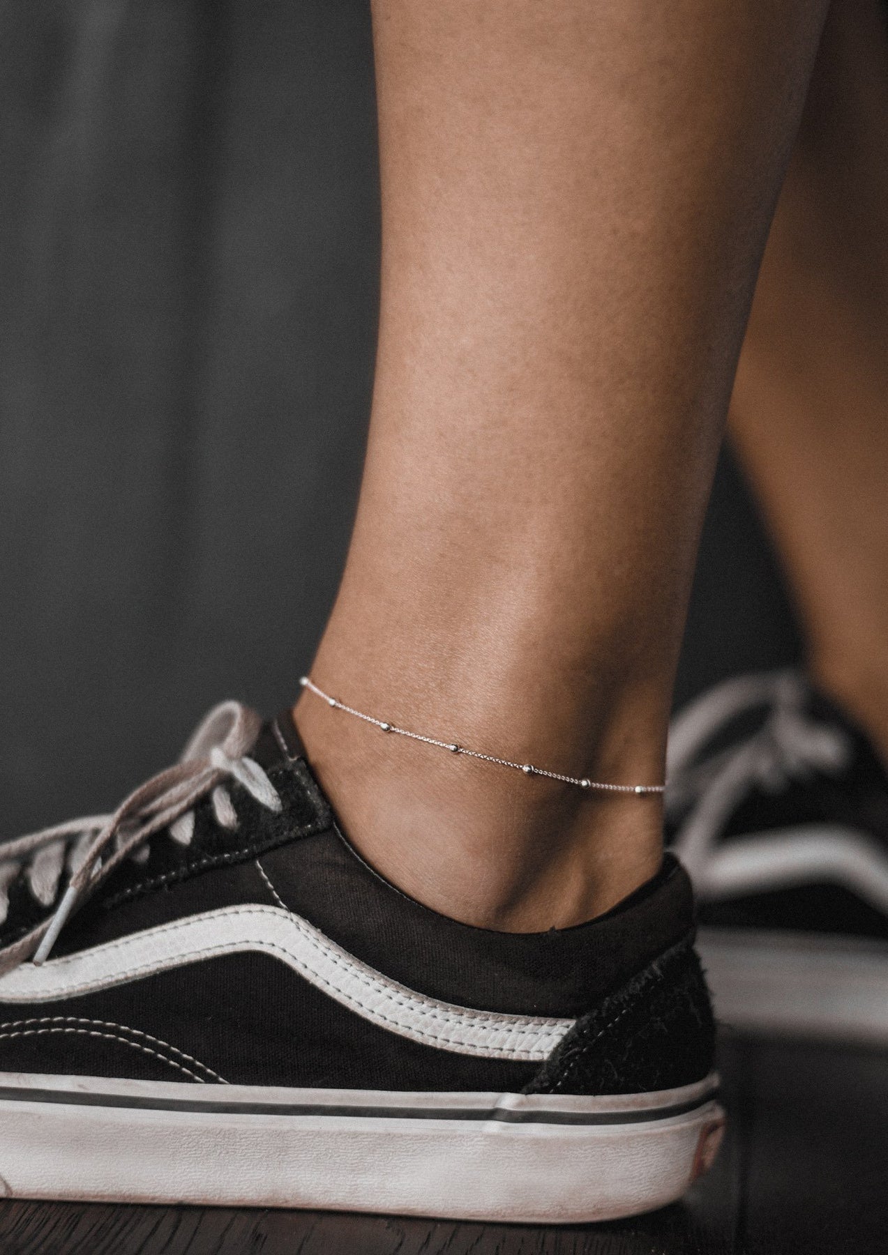 Mini Bubble Silver Anklet