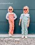 Mint Chunky Cord Dungarees