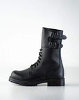 Black Leather Adventure Boots