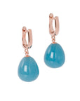 Aquamarine Earrings in Rose Gold and Silver