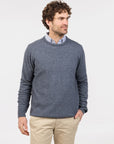Men’s Possum Merino & Silk Crew Neck Jumper