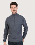 Men’s Possum Merino & Silk Half-Zip Jumper