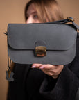 Vintage Leather Saddle Bag Natural Cattle Hide