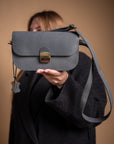 Vintage Leather Saddle Bag Natural Cattle Hide