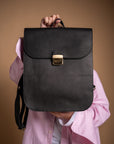 Vintage Leather Saddle Backpack for 14.5 Inch Laptop