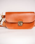 Vintage Leather Saddle Bag with Adjustable Strap