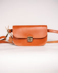 Vintage Leather Saddle Bag with Adjustable Strap