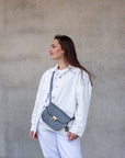 Classic Cut Leather Saddle Bag – Vintage Charm & Modern Style by Zelma Kraft at brixbailey.com