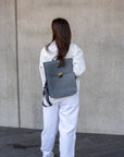 Natural Leather Saddle Bag - Vintage Chic & Laptop-Ready