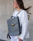 Natural Leather Saddle Bag - Vintage Chic & Laptop-Ready