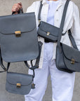 Natural Leather Saddle Bag - Vintage Chic & Laptop-Ready