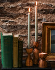 Olive Wood Candlestick Holder - Large