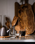 Olive Wood Handled Carving Board (with Groove)