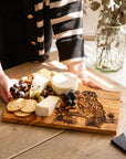 Tawny Owl Olive Wood Rustic Chopping Board