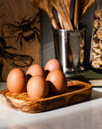 Olive Wood Egg Cup Holder