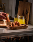 Olive Wood Egg Cup Holder