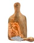 Olive Wood Cheese Board & Knife Set