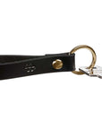 Close to You Black Leather Keychain