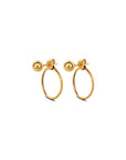 Gold Chord Statement Earrings