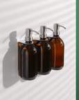 Nickel Triple Wall Mounted Soap Dispenser