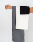 Organic Waffle Cotton Towel in Gray