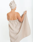 Spa Wrap Towel for Women with Velcro and Elastic Fit