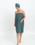 Spa Wrap Towel for Women with Velcro and Elastic Fit