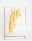 Organic Waffle Cotton Towel in Yellow
