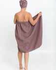 Women's Spa Wrap Towel with Velcro and Elastic