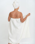 Women's Spa Wrap Towel with Velcro and Elastic