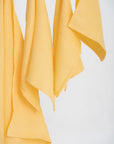 Organic Waffle Cotton Towel - Yellow